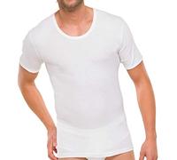 Schiesser - Canottiera, manica corta, Doubleripped, uomo, Bianco (Weiß (100-weiss)), L