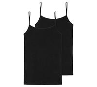 Schiesser 2PACK Spaghettitop, Intimo Donna, Schwarz, 44