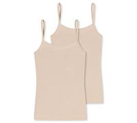 Schiesser 2pack Spaghettitop Intimo, Sabbia_162895, 54 Donna