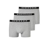 Schiesser 3 Pack Shorts Boxer, Grigio, L (Pacco da 3) Uomo