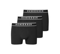 Schiesser 3 Pack Shorts Boxer, Nero, 8 (Pacco da 3) Uomo