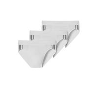 Schiesser 3 Pack Slip Softbund und Streifen-95/5 Organic Mutande da Uomo, Bianco_173815, L (Pacco da 3)