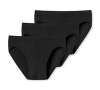 Schiesser 3 Pack Slip Supermini Unterwäsche mit weichem Bündchen-Baumwolle Stretch Intimo, Schwarz_181749, M Uomo
