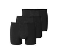 Schiesser Organic Cotton Essential 3er Pack Unterwäsche mit softem Bund Boxer a Pantaloncino, Opaco, Schwarz, Large (Pacco da 3) Uomo