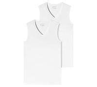Schiesser 95/5 Organic Cotton Unterhemd mit Breiten Träger V-Neck Intimo, Bianco_173981, XXL (Pacco da 2) Uomo