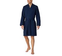Schiesser Accappatoio piqué a Nido d'Ape, Blu Scuro, XL Uomo