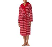 Schiesser Accappatoio donna con cappuccio spugna 110 cm lunghezza cotone fantasia, Rosso_181535, M