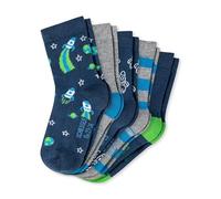 Schiesser Astronaut 5 Pack Kindersocken Strümpfe Jungen Calzini, ordinati 1, 31-34 (Pacco da 5) Bambino