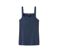 Schiesser Bambina Long Life Cotone Top Slip Coulotte Singolo Intima con Pizzo