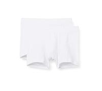 Schiesser Boxer Polsini Morbidi, Confezione da 2 Pantaloncino, Bianco, 164 cm Bambini e Ragazzi