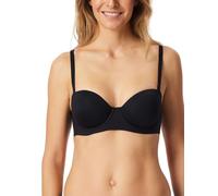 Schiesser Bandeau-BH mit Abnehmbaren Trägern und Gleitenden Cups Single Jersey-Unique Micro Reggiseno, Nero_181449, 4C Donna