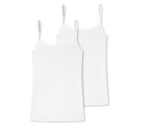 Schiesser Spaghettitop intimo – confezione da 2, bianco, L donna