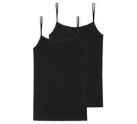 Schiesser 2PACK Spaghettitop Intimo, Nero, 54 Donna