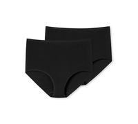 Schiesser Biancheria Intima Maxi da Donna, Confezione da 2 Pezzi, Cotone Organico, 95/5, Nero, 54