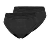 Schiesser Biancheria mestruale da Donna, a Prova di perdite, Confezione da 2, Nero_183580, 52