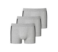 Schiesser Boxer da Uomo in Cotone Organico Elasticizzato con Cintura Morbida Pantaloncino, Grigio, XL