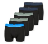 Schiesser Boxer Uomo, 5er Pacco - Serie " 95/5 ", Mutande, Logo Colorato