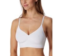 Schiesser Bustier da Donna Senza Cuciture Spalline Sottili con Cuscinetti Rimovibili - Invisible Soft, Bianco_179821, 42