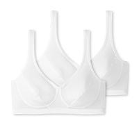 Schiesser 2PACK Bustier mit Cups Bustino, Bianco, 80A Donna