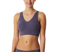 Schiesser Reggiseno bustier Invisible Soft – senza cuciture, coppe rimovibili – Indaco 183100 44