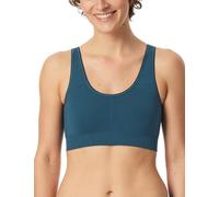 Schiesser Bustino Senza Cuciture Two Ways - Casual Seamless Reggiseno Sportivo, petroli_181101, L Donna