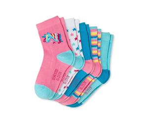 Schiesser Calze Bambine 5er Pacco Prezzo Vantaggioso Einhorn 19-22 23-26 27-30