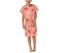 Schiesser Mädchen Nachthemd Kurzarm-Natural Love Maglia Lunga da Notte, Apricot_182559, 116 Bambine e Ragazze