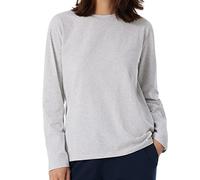 Schiesser Camicia da Notte a Maniche Lunghe Mix + Relax Parte Superiore del Pigiama, Opaco, Grigio Screziato, L Donna