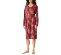 Schiesser Damen Nachthemd Langarm Weiche Baumwolle Bigshirt mit Taschen-Nightwear Maglia Lunga da Notte, Borgogna_181985, 44 Donna