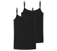 Schiesser Canotta 2 Pack Spaghetti Intimo, Nero, 140 cm Bambine e Ragazze