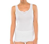 Schiesser Canotta con Bretelle (Confezione da 2) Canottiera, Bianco (Weiß (Weiss 100), Taglia Produttore: 044 Donna