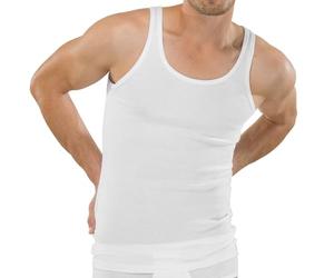 Schiesser - Canottiera, Collo Rotondo, Senza Maniche, Uomo