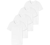 Schiesser Canottiera da uomo, confezione da 2 pezzi, cotone organico, girocollo, 95/5, 4 x bianco, XX-Large