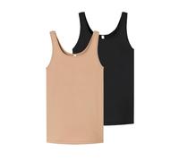 Schiesser Canottiera intima da donna, confezione da 2 pezzi, Unique Micro, 2 canottiere con bretelle Unique Micro Maple, colore nero, 48