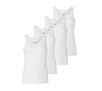 Schiesser Canottiera intima da donna, confezione da 4 pezzi, 4 canottiere moderne, confezione multipla bianca, 50