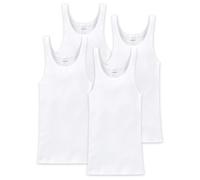 Schiesser Canottiera Uomo 4er Pacco - senza Maniche,Cotone Essential,Doppelripp
