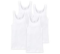 Schiesser Canottiera Uomo 4er Pacco - senza Maniche,Cotone Essential,Doppelripp