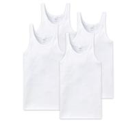 Schiesser Canottiera Uomo 4er Pacco - senza Maniche,Cotone Essentials,a Costine