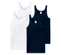 Schiesser Canottiera Uomo 4er Pacco - senza Maniche,Cotone Essentials,a Costine