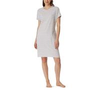 Schiesser Casual Essentials Camicia da Notte, Grigio Argento Mel_181251, 38 EU Donna