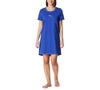 Schiesser Casual Essentials Maglia Lunga da Notte, Blu Reale, 48 Donna