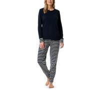 Schiesser Casual Essentials Set di Pigiama, NachtBlau_181746, 44 Donna