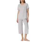 Schiesser Casual Essentials Set di Pigiama, Silbergrau-Mel_181254, 36 Donna