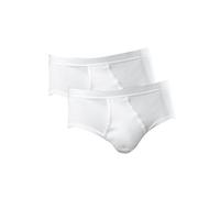 Schiesser Slip Sportivi Intimo, Oscurante, Weiss 100, 4 = S-DE (Pacco da 2) Uomo