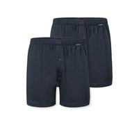 Schiesser Confezione da 2 Boxer Baumwolle Jersey Weich, Confezione Multipla - Boxer in Jersey da Uomo, Blu Notte 182426, 14