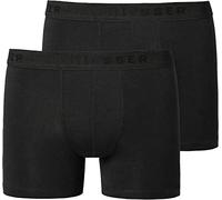 Schiesser Confezione da 2 Boxer Pantaloncino, Nero, 164 cm Bambini e Ragazzi
