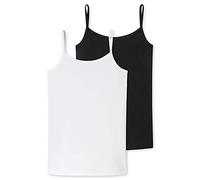Schiesser Confezione da 2 Canottiere con Spalline Sottili, in Cotone Biologico 95/5, Taglie da 140 a 176 Intimo, Ordinati 3_173527, 140 cm (Pacco da 2) Bambine e Ragazze