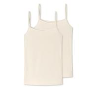Schiesser Confezione da 2 spaghettitop Intimo, Panna, L Donna