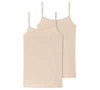 Schiesser 2PACK Spaghettitop Intimo, Sabbia, 54 Donna