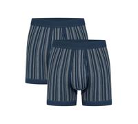Schiesser Confezione Multipla da 2 Pantaloni Corti Slip, Blu Scuro, XXXXL (Pacco da 2) Uomo